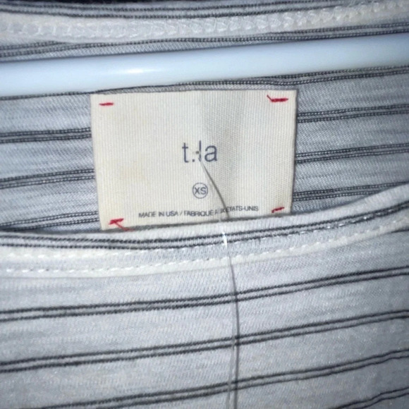 T.La Anthropologie Off White Striped Montel Keyhole Tunic Women’s Size XS NWT - Picture 4 of 7